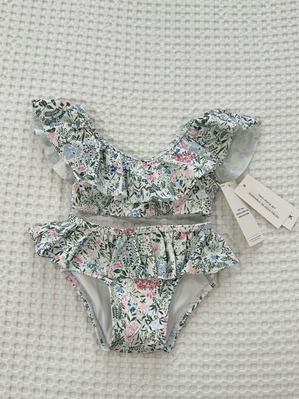 NWT Janie and Jack Two Piece Ruffle Bathing Suit 18-24 Months.